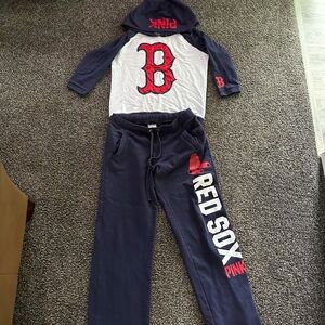 Boston Redsox (pink- Victorias’s Secret) special addition sweatshirt and pants